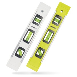 URASISTO 2 Pack Torpedo Level 9-INCH Level with 45°/90°/180° Bubbles, Small Measuring Tool