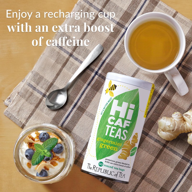 The Republic of Tea — HiCAF Gingermint Green Tea, 50