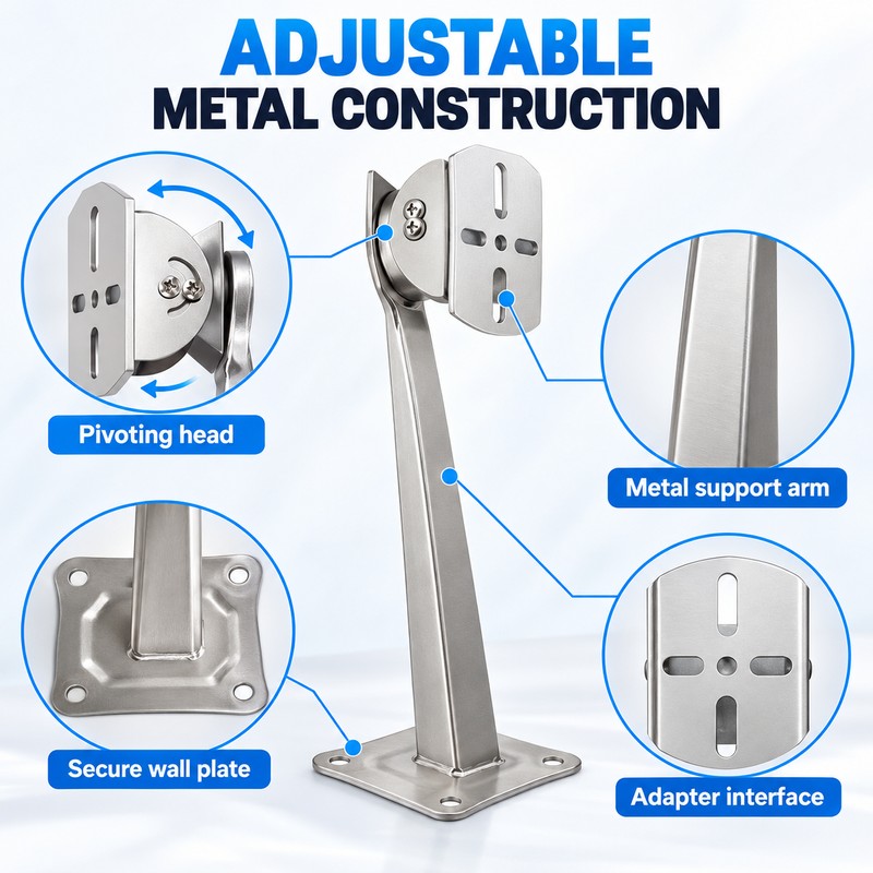 Adjustable Wall Mount Bracket for Starlink Mini SPX-04176000-501 – Silver