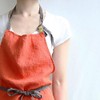 Linen Full Apron Manon (Tarocco) A219 [Lino e Lina/Lino e