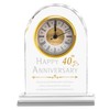40th Anniversary Wedding Gifts Crystal Clock Gifts For Wife Husband,Laser