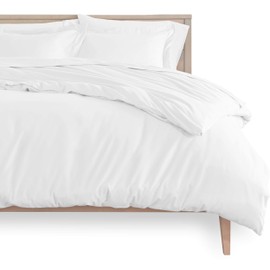 Bare Home Duvet Cover Oversized Queen Size - Premium 1800 Super Soft Duvet Covers Collection - Lightweight, Cooling Duvet Cover - Soft Textured Bedding Duvet Cover (Oversized Queen, White)