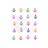 Simple Multi Color Anchor Waterslide/Water Transfer Nail Decals/Nail Art