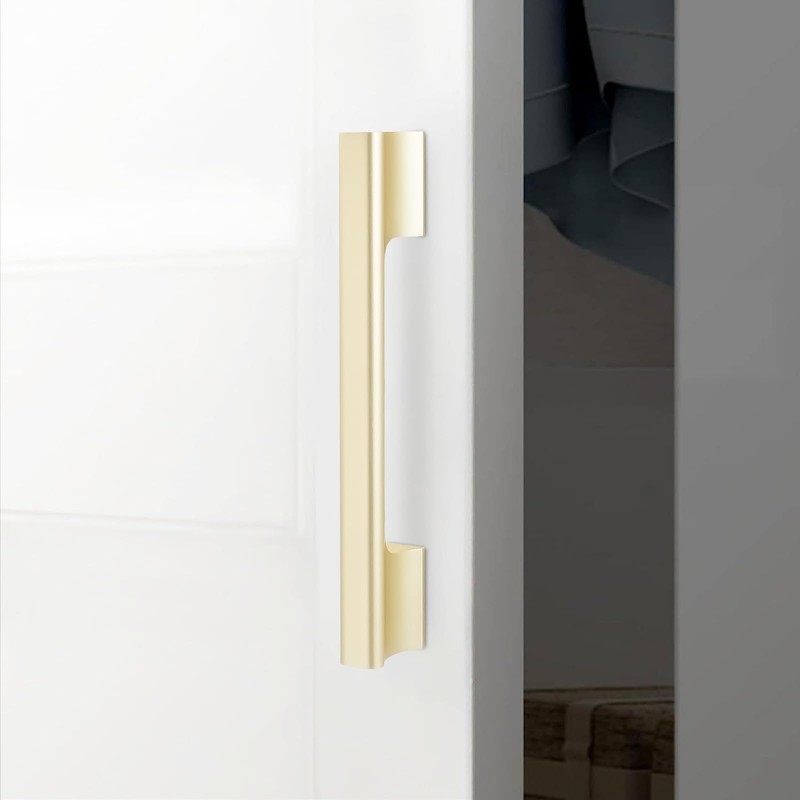 POVEFONK 10 Pack 5 Inch Brushed Gold Kitchen Cabinet Handles