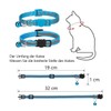 LATRAT 2 Stück Katzenhalsband, Anti-Strangulation, verstellbar, mit 2 Adressanhängern, für