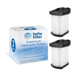 Fette Filter- XFFWV400 Hepa Replacement Filter Compatible with Shark Wandvac Power Pet Cordless Handheld Vacuum Models WV401BL WV401PK WV403BR WV410PR WV410BL Part # XFFWV400 QTY 2