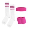Sweatband and Socks Set, 80s 90s Sweatband Striped Headband, Bracelet,