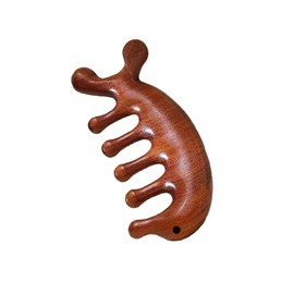 Hair Comb Massage Comb, Natural Wood, High Quality, Half Moon Comb, Scalp Massage, Meridian Massage, Popular, Unisex (Dolphin)