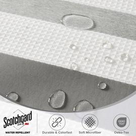 Madison Park Shower Curtain Spa Waffle Weave Stall Shower Curtain for Bathroom 3M Scotchgard Moisture Management, Spa Quality Modern Shower Curtains for Bathroom, Stall 36x72'' Grey Ombre