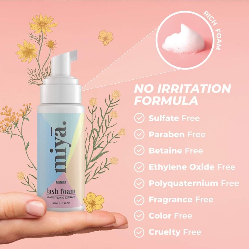 MIYA LASH- Limpiador de extensiones de pestañas + cepillo y