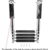 Amarine Made 4 Steps Boat Ladder Pontoon Telescoping Stainless Marine
