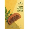 Neem Wood Hair Comb, Half Moon Design, 2-Pack