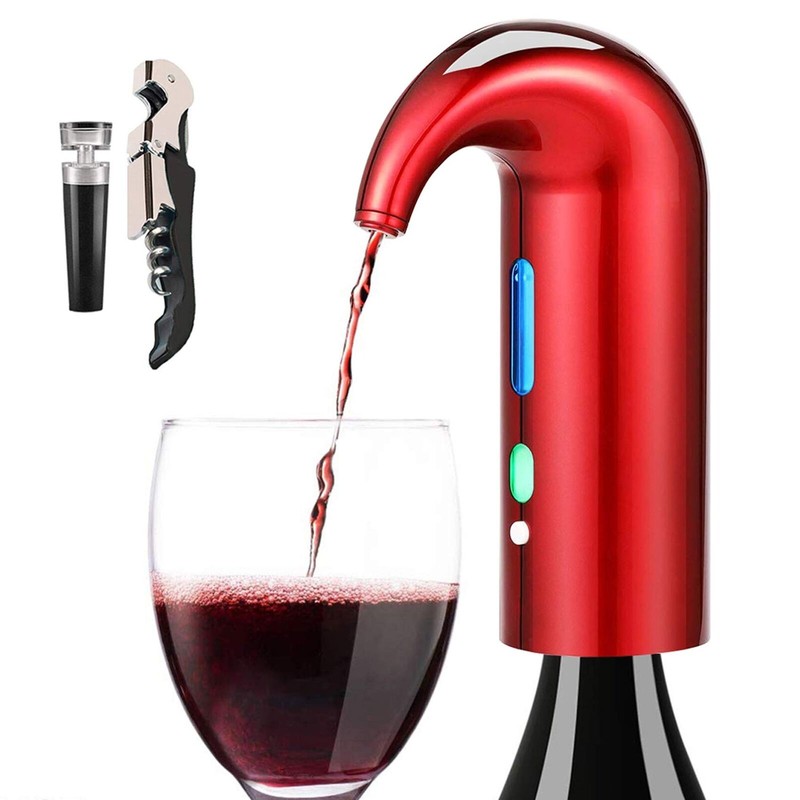 Higfra Electric Wine Aerator Pourer, Wine Decanter Pump Dispenser Set