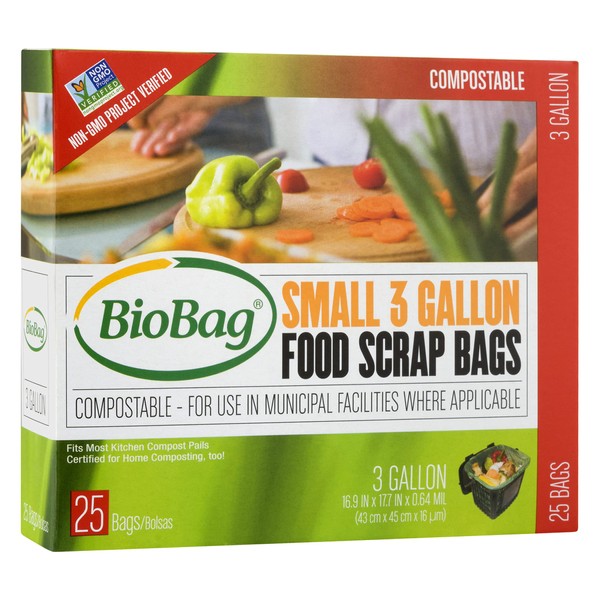 Biobag, Food Waste Bags, 3 Gallon, 25 Count (Single)