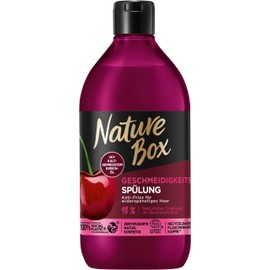 Nature Box Conditioner Smoothness (385 ml), Hair Conditioner with Cold Pressed Cherry Oil, Conditioner, Ideal for Unruly Hair, Bottle Made of 100% Social Plastic