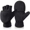 BESSTEVEN Winter Fingerless Gloves Convertible Mittens with Flip Top Thermal
