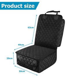 JNNJ Car Seat Protect for Pet, Front Car Seat Protect for Dogs, Scratch-Proof and Non-slip Dog Car Seat Protects, All Cover Waterproof Dog Seats Covers for All Type of Vehicles Cars(Black)