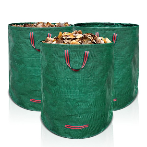 Gardenpal 3 Pack 72 Gallon Reusable Yard Waste Bag, Heavy