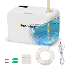 Moonshan Mini Condensate Pump for HVAC 100-240V Automatic Condensation Drain Removal Silent Condensate Pump with 16 FT Tube Wall Mounted for Air Conditioner, Furnace, Dehumidifier, Ice Maker