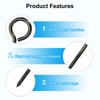 PATIKIL M5x65mm 4pcs 304 Stainless Steel Eye Screw Hook Self
