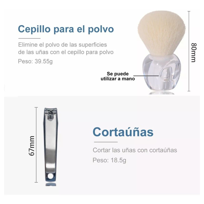 Maange Profesionales Limas Para Uñas Set Belleza Para Uñas 10