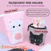 EDATOFLY Telescopic Pencil Case, Cute Standing Pencil Case Retractable Telescopic