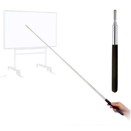 Telescopic Pointer - Teachers Pointers - Teaching Pointer - Hand Pointer Extendable Length, Presenter Whiteboard Pointer Stick, Replaceable Contact Head (Black Frosted)