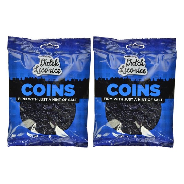 Gustaf's Dutch Licorice Coins, 5.2-Ounce Bags (Pack of 2)