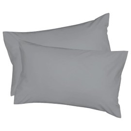 800 TC Light Gray King Pillowcases Set of 2 100% Egyptian Cotton Pillow Cases with Long Staple Cotton & Sateen Weave, Silky Soft Hotel - Like Bed Pillow Covers for Comfy Sleeping, Snug Fit