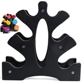 YBFBSJK Dumbbell Rack Dumbbell Holder Dumbbell Tree Small Dumbbell Stand Black Gymnastics Dumbbell Tree Weight Plate Stand Gymnastics Dumbbells 3 Tier Dumbbell Tree for Strength Training Gymnastics