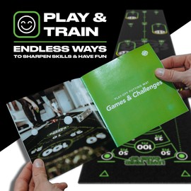 BACK 2 BASICS Golf Portable Putting Green Indoor Golf Putting Mat 10ft Black, Alignment Aid Trainer for Practice Indoor and Outdoor, Home or Office Compact Roll Target Gate Precision Control Tool