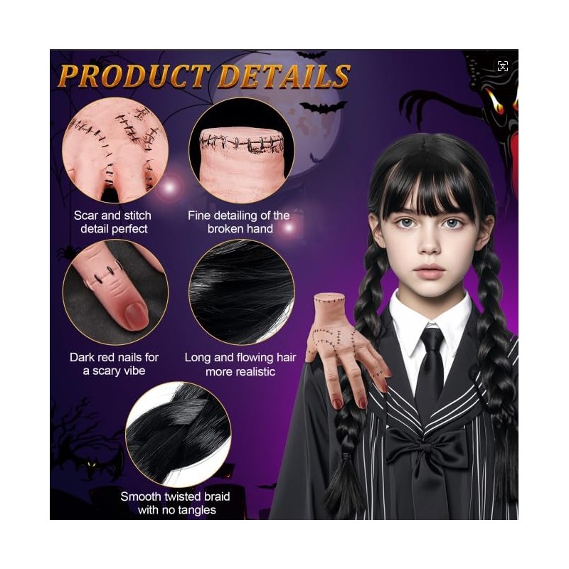 Wednesday Addams Wig for Children Women