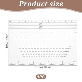 INFUNLY 4.72×3.15Inch Acrylic Pricking Iron Stitching Holes Spacing Adjustment Template Leather Hand Sewing Positioning Ruler Clear Acrylic Ruler Quilting Templates for Precision Sewing and Cutting