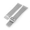 MiLTAT 19mm Quick Release Tapered Milanese Mesh Watch Band Brushed