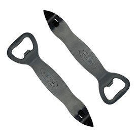 2 Pcs Black Bottle Opener Stainless Steel Can Punch Opener Church Key Can Opener Beer Openers for Bar Kitchen Party, Gift for Men Husband Father Boyfriend