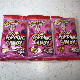 WARHEADS SOUR POPPING HARD CANDY New Flavor   "Passion Berry Burst"   3 Pack
