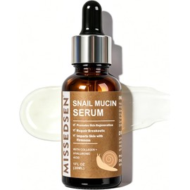 Suero de mucina de caracol con colágeno y ácido hialurónico, promueve la regeneración de la piel, repara los brotes y aporta firmeza a la piel, 1 floz/30 ml