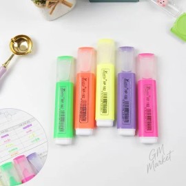 Highlighter Stationery Office Mini Portable Set 5 Types, 5 Set for school, and desk organization, writing planning or paper accessory, and Desk Supply