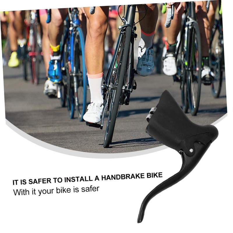 Kisangel 1pair Aluminum Alloy Bike Brake Levers for Bent Handlebars