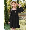 Batermoon Girls Long Sleeve Tie Back Dress Kids Fall Square