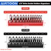 AIRTOON 1/4-Inch Drive Socket Organizer Trays, 2-Piece SAE and Metric