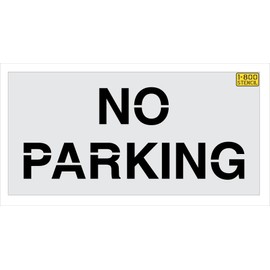 7" Target NO Parking Stencil - 1/8" (.125") PRO-Grade LDPE