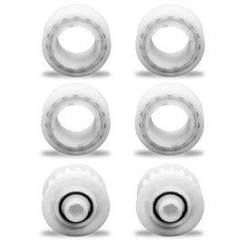 4 Pcs Guide Wheels and 2 Pcs Pulley Gears Replace 3884997-R6 Fit for Dolphin Nautilus M400 M500 Premier Edge Apollo Apollo Plus DLX 4/ DLX 5 Triton Wave Quest Heavy Duty etc. Pool Cleaner Parts