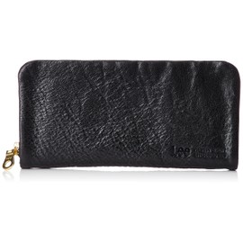 Lee Wallet, Luxury Italian Soft Leather, Round Zipper, Black