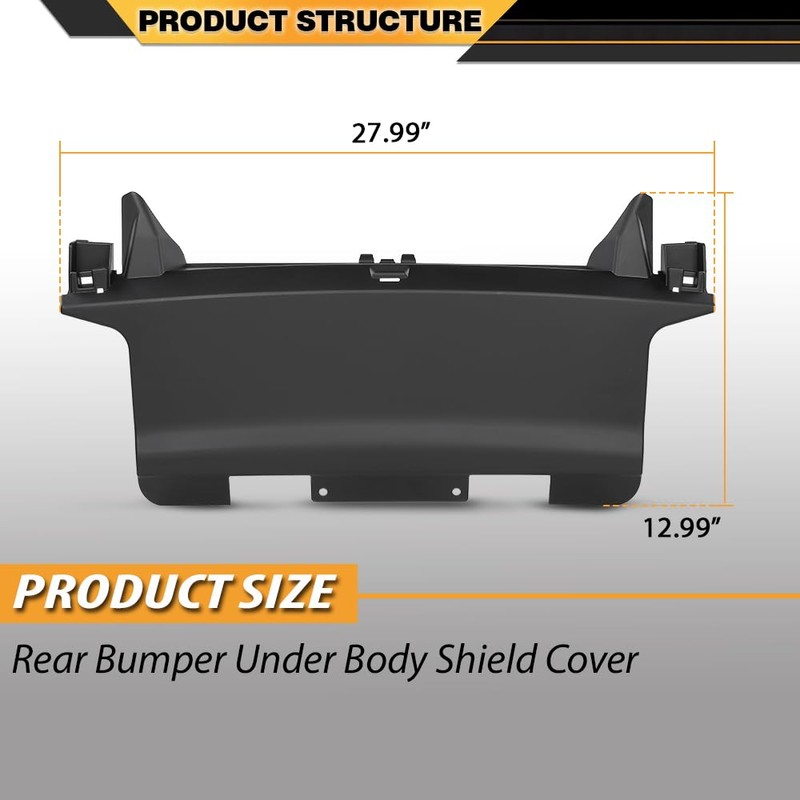 CNNELL Rear Bumper Under Body Shield Cover Compatible with Land
