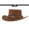 Black Jungle Dayton Leather Western Hat Australia Cowboy Hat, ochre