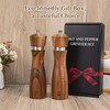 Haomacro 2 Pack Acacia Wood Salt and Pepper Grinder Set,