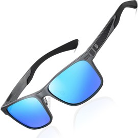 Duco Polarized Sunglasses for Men Vintage Luxury Carbon Fiber Retro Sports Sun Glasses Driving Shades 100% UV Protection 8207