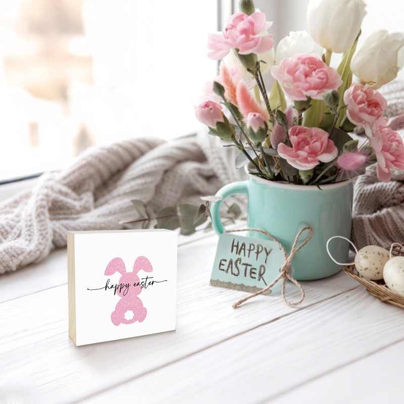 Rdtcgvss 4" X 4" Funny Easter Decor Desk Decor -