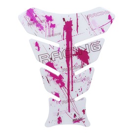 BIKE-label Tank Pad 3D Racing Pink White Compatible with Honda 500333VA